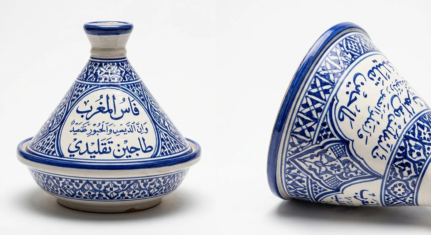 طاجين تقليدي بالخط العربي