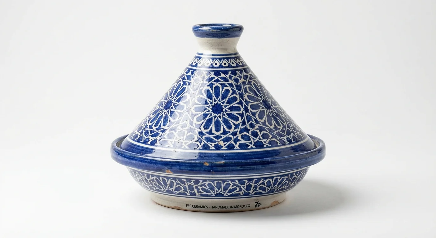 طاجين سيراميك فاسي أزرق