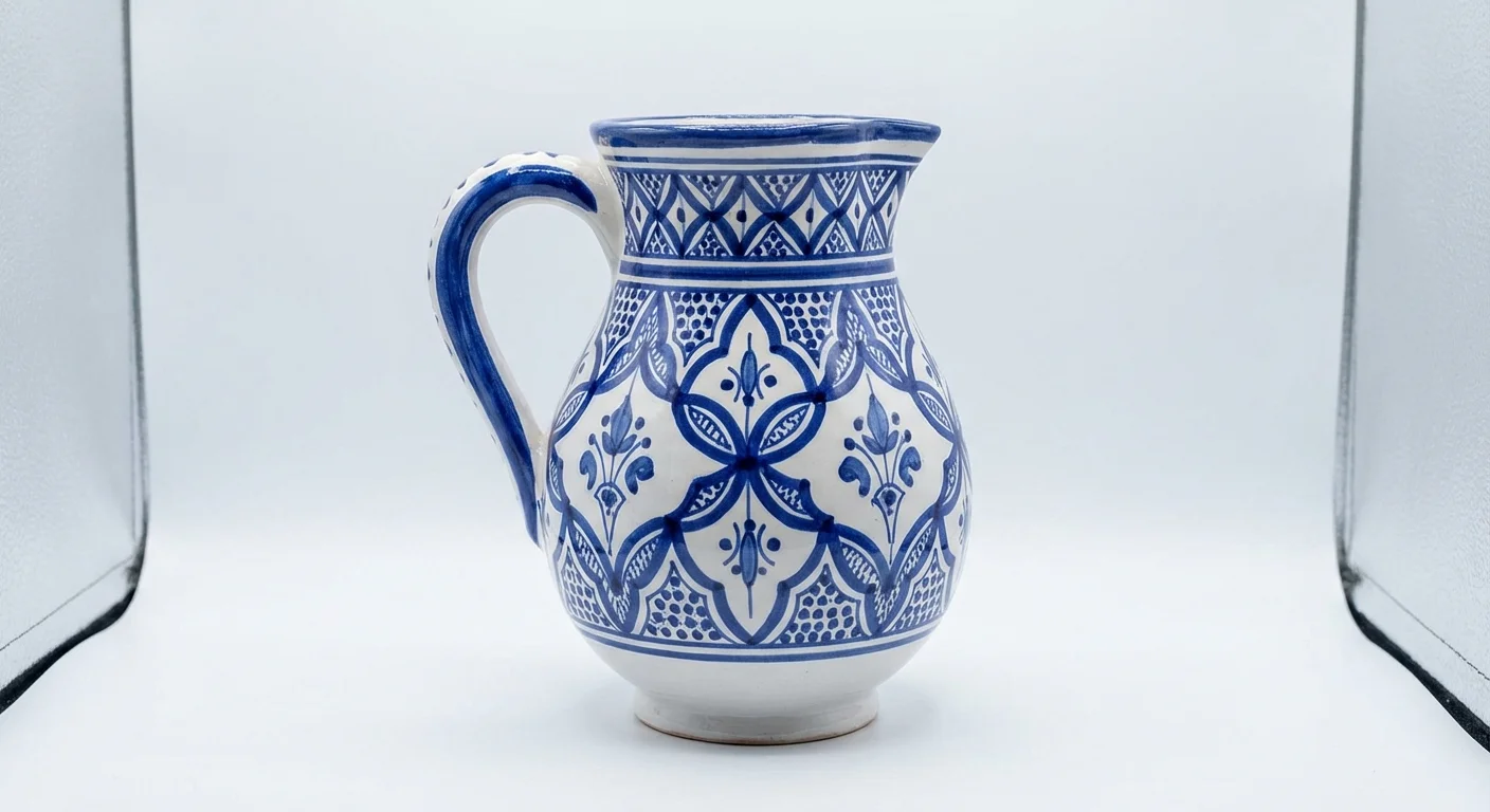 إبريق سيراميك مرسوم يدوياً