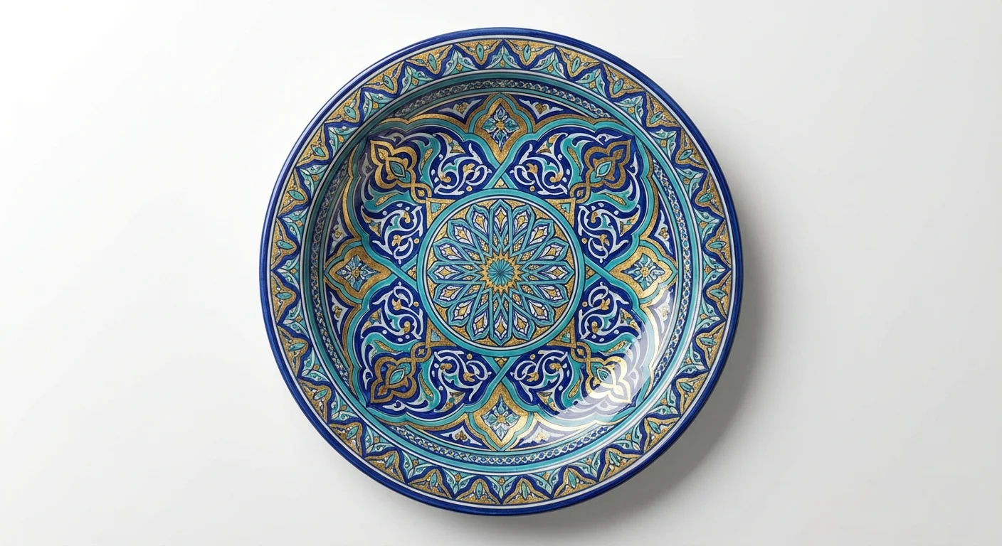 طبق زخرفي كبير - فن جداري