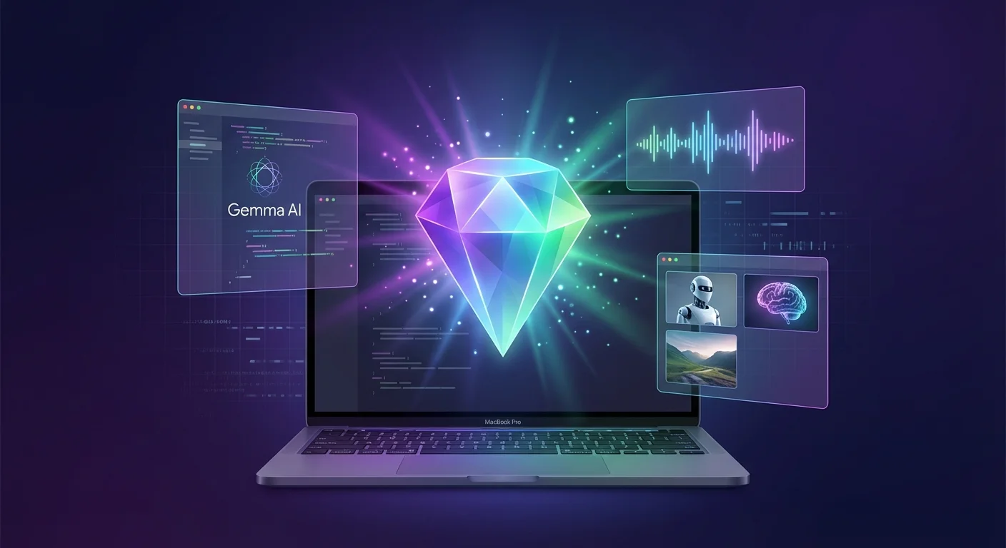 Gemma 4 models running locally on a MacBook